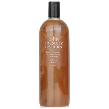 John Masters Organics Shampoo e balsamo 2 in 1 per cuoio capelluto secco con zinco e salvia