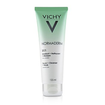 Vichy Normaderm 3 in 1 Scrub + Detergente + Maschera (per pelli a tendenza acneica/pelle sensibile)