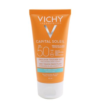 Vichy Capital Soleil Fluido Viso Opacizzante Dry Touch SPF 50 - Resistente allacqua