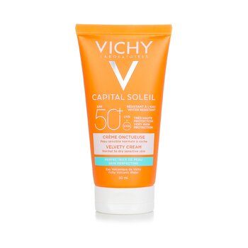 Vichy Capital Soleil Skin Perfecting Crema Vellutata SPF 50 - Resistente allAcqua (Pelle Sensibile da Normale a Secca)