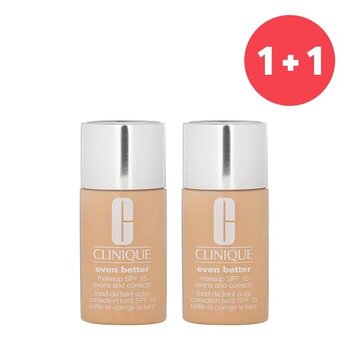 Clinique 【1+1 Set】Even Better Makeup SPF15 (Dry Combination to Combination Oily) - No. 25 Buff