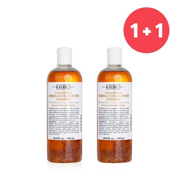 Kiehls 【1+1 Set】Calendula Herbal Extract Alcohol-Free Toner - For Normal to Oily Skin Types