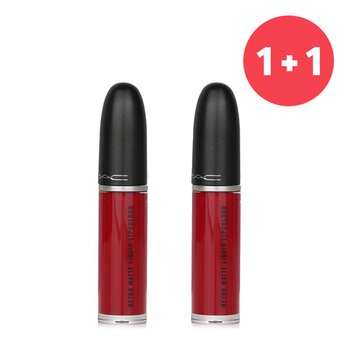 MAC 【1+1 Set】Retro Matte Liquid Lipcolour - # 105 Feels So Grand (Deep True Red)